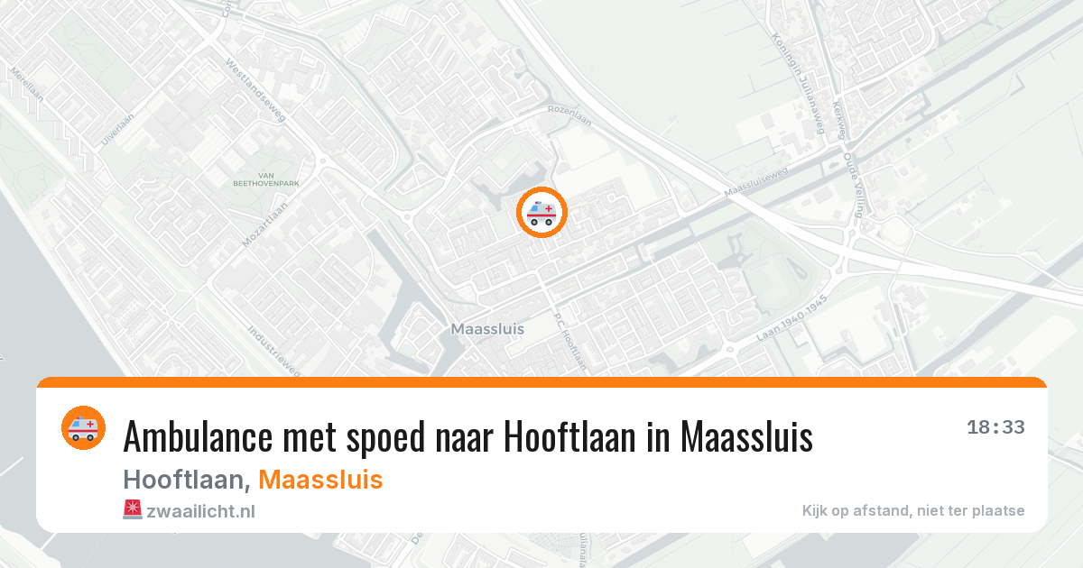Ambulance met spoed naar Hooftlaan in Maassluis — 1 aug 2026