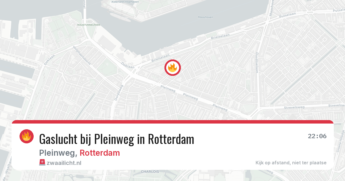 Gaslucht bij Pleinweg in Rotterdam — 8 mrt 2026