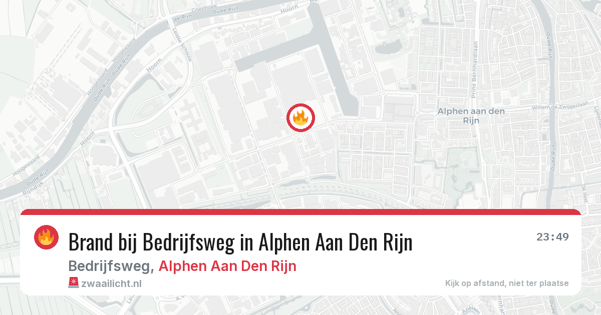 Brand bij Bedrijfsweg in Alphen Aan Den Rijn — 25 jun 2026