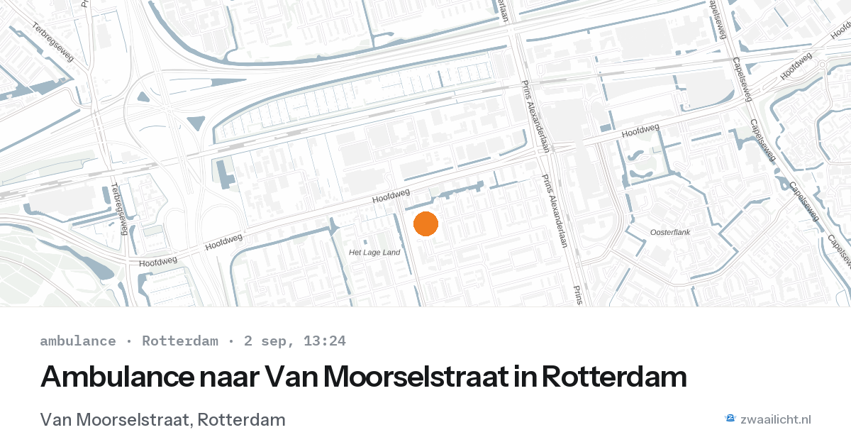Ambulance naar Van Moorselstraat in Rotterdam — 2 sep 2026