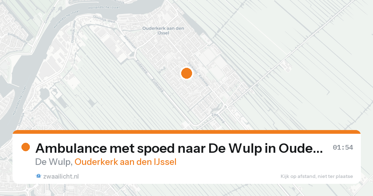 Ambulance met spoed naar De Wulp in Ouderkerk aan den IJssel — 25 aug 2026