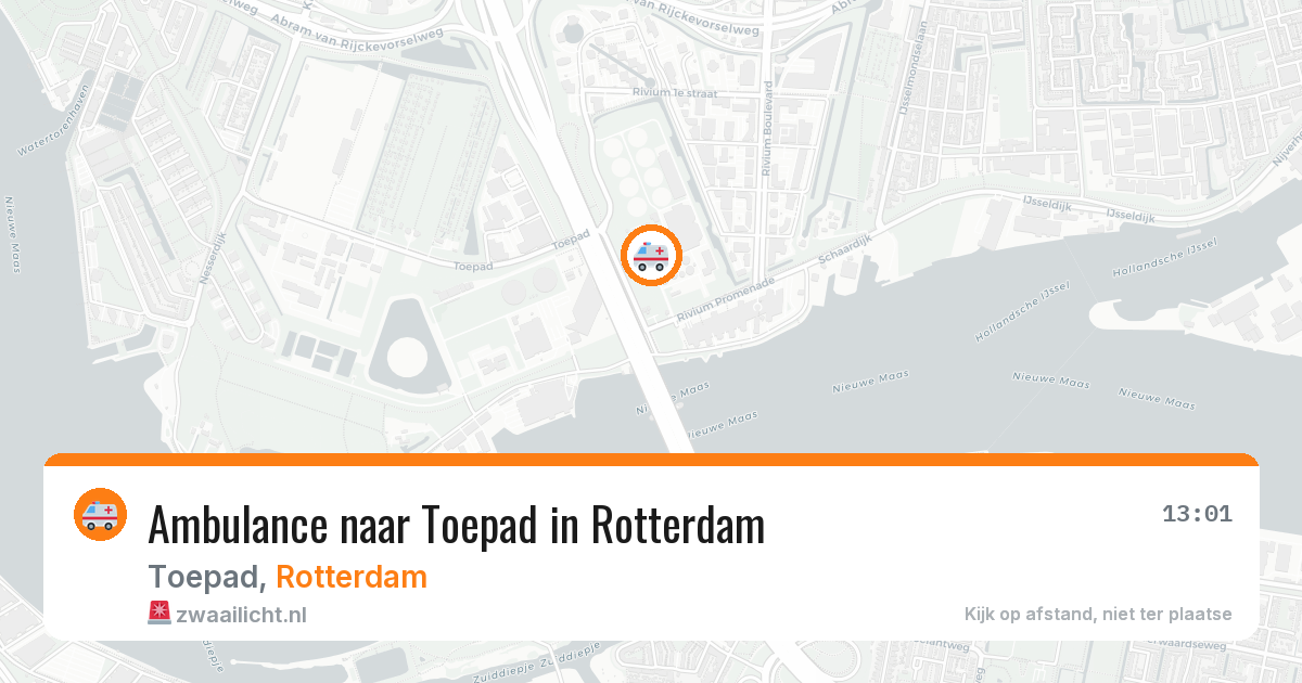 Ambulance naar Toepad in Rotterdam — 13 jun 2026