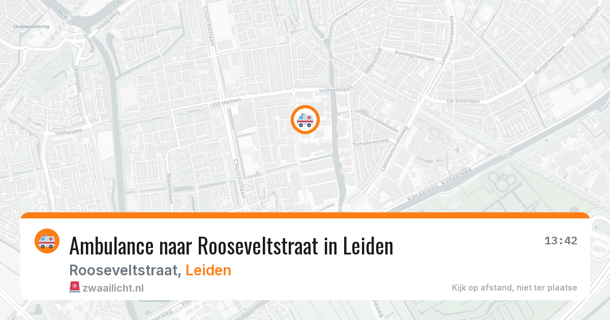 Ambulance naar Rooseveltstraat in Leiden — 20 feb 2026