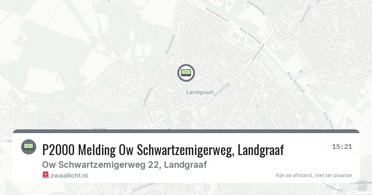 P2000 Melding Ow Schwartzemigerweg, Landgraaf — 21 jun 2026