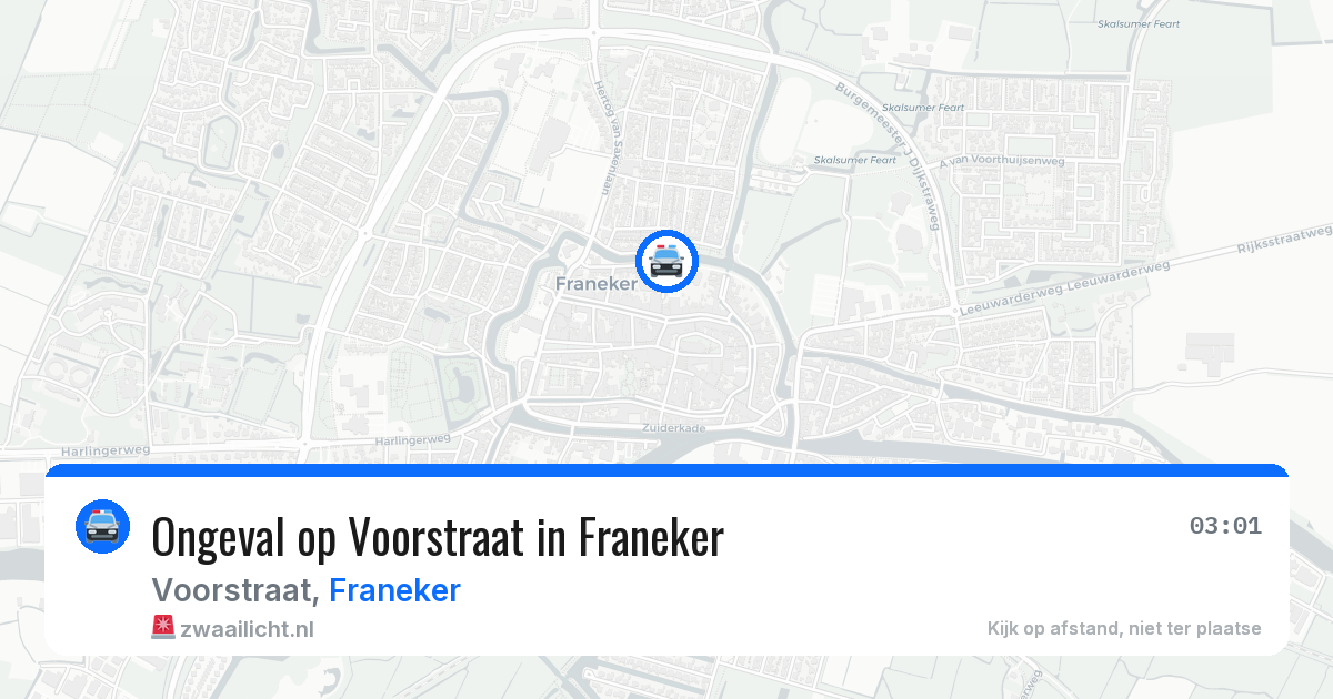 Ongeval op Voorstraat in Franeker — 28 jun 2026