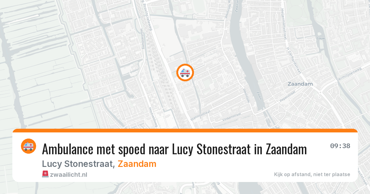 Ambulance met spoed naar Lucy Stonestraat in Zaandam — 20 feb 2026