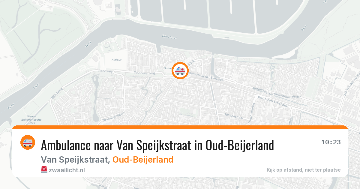 Ambulance naar Van Speijkstraat in Oud-Beijerland — 28 jun 2026