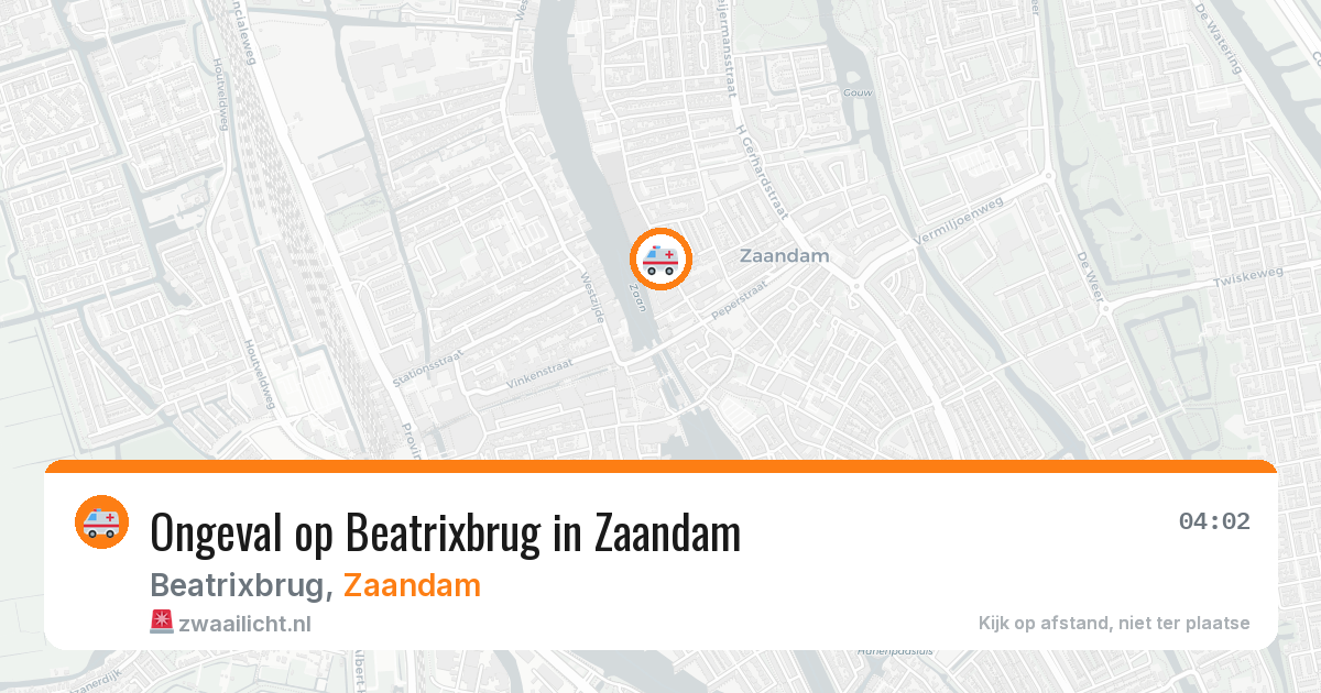 Ongeval op Beatrixbrug in Zaandam — 2 mei 2026