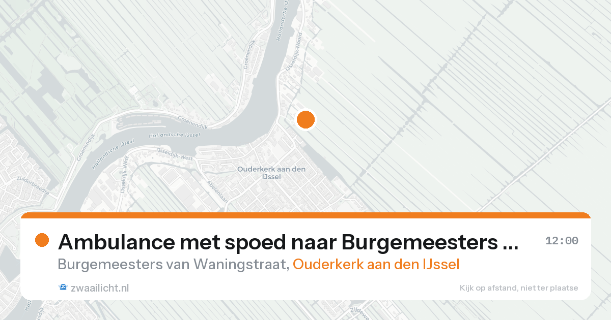 Ambulance met spoed naar Burgemeesters van Waningstraat in Ouderkerk aan den IJssel — 15 aug 2026
