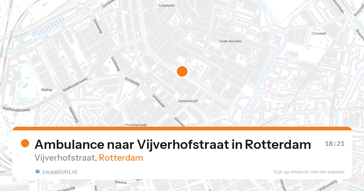 Ambulance naar Vijverhofstraat in Rotterdam — 28 aug 2026
