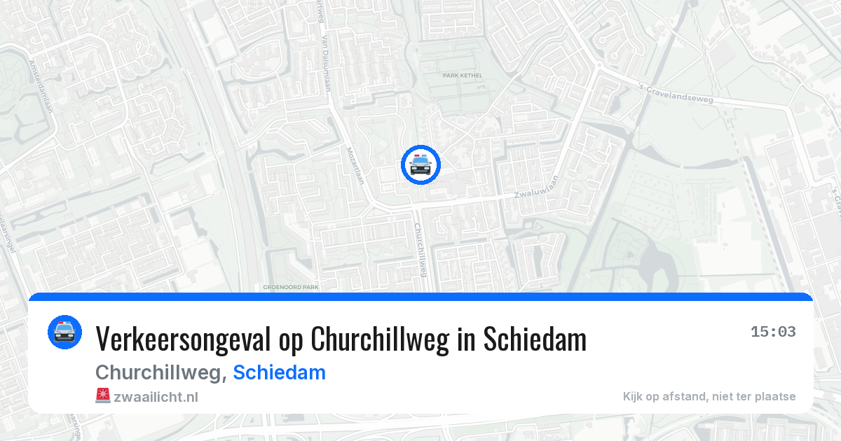 Verkeersongeval op Churchillweg in Schiedam — 3 jul 2026