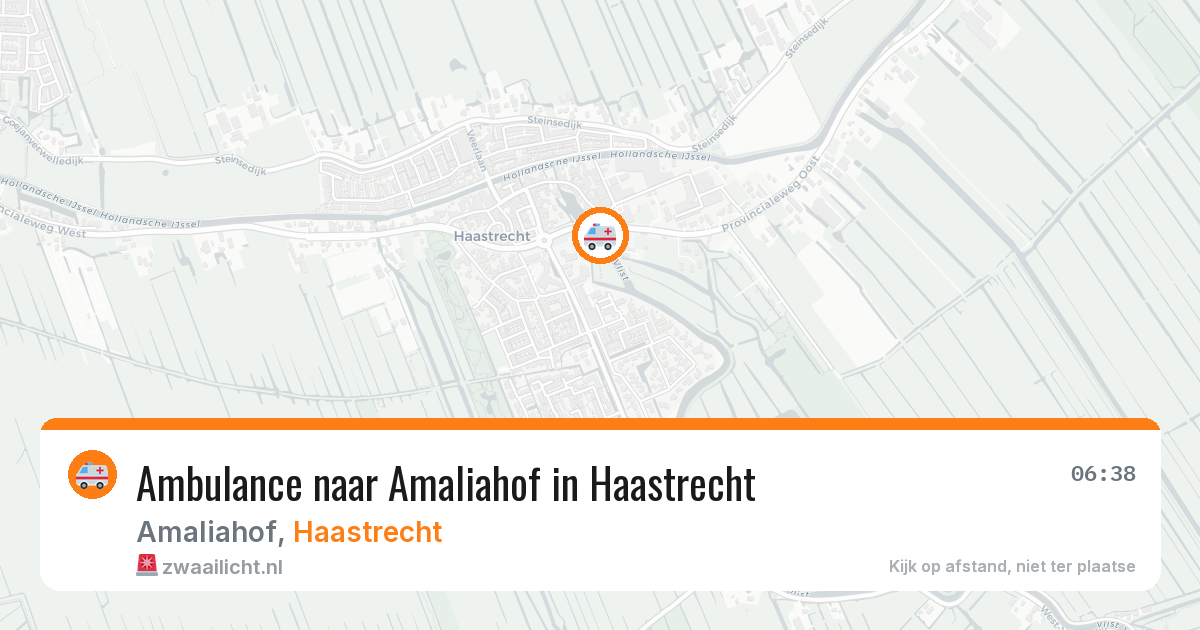 Ambulance naar Amaliahof in Haastrecht — 30 jul 2026