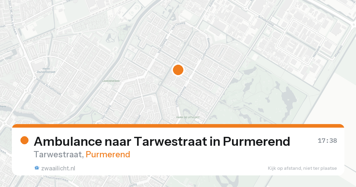 Ambulance naar Tarwestraat in Purmerend — 7 mrt 2026