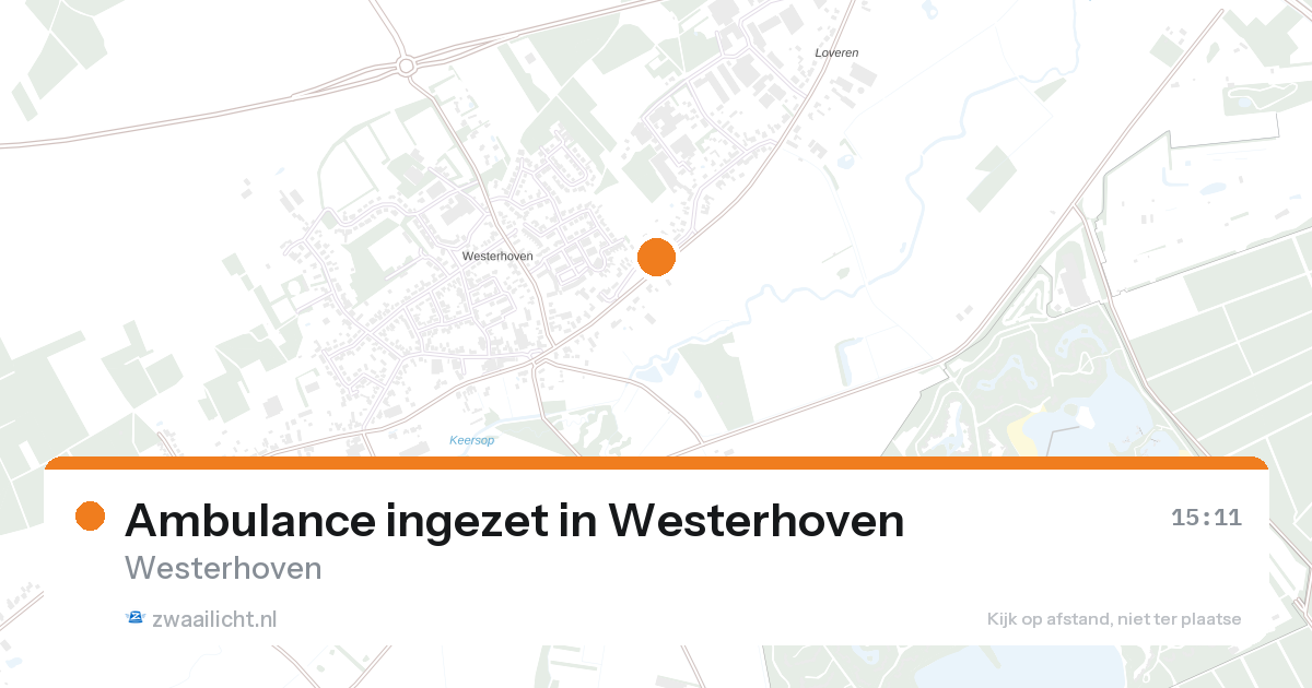 Ambulance ingezet in Westerhoven — 22 aug 2026