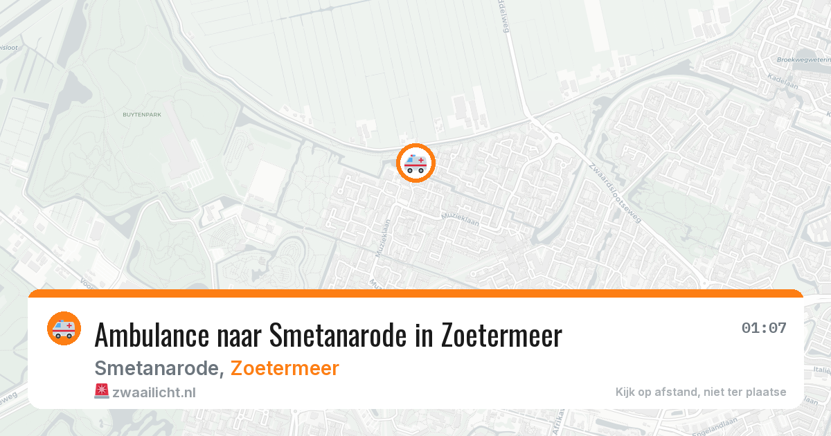 Ambulance naar Smetanarode in Zoetermeer — 19 jun 2026