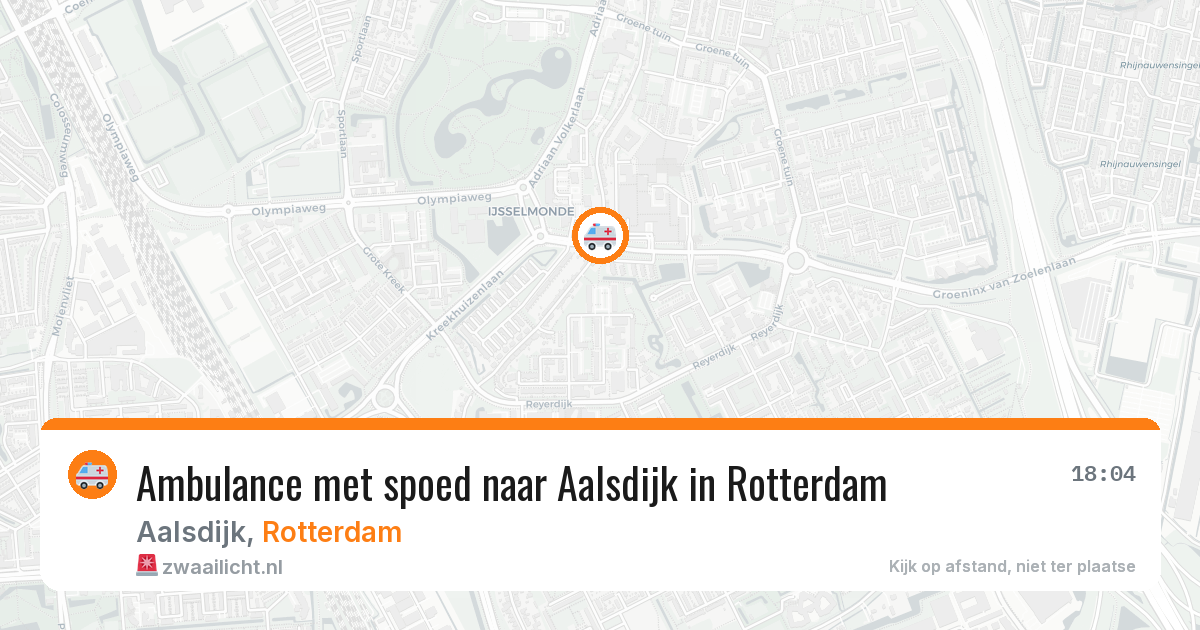 Ambulance met spoed naar Aalsdijk in Rotterdam — 6 jul 2026