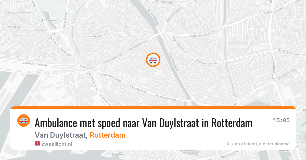Ambulance met spoed naar Van Duylstraat in Rotterdam — 13 mei 2026