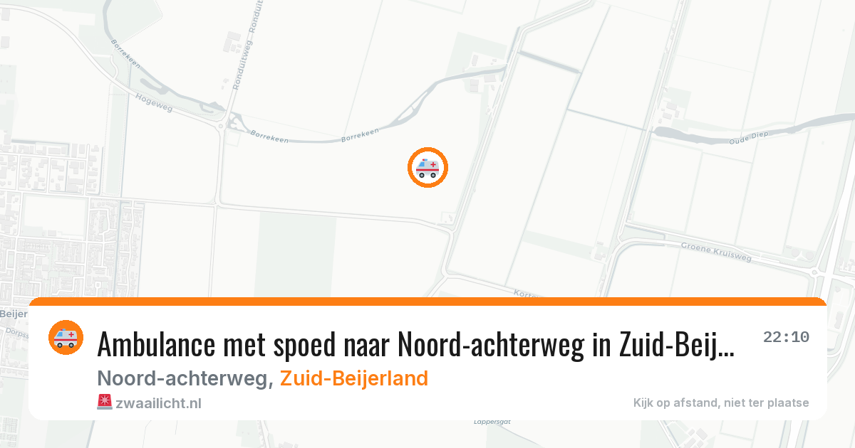 Ambulance met spoed naar Noord-achterweg in Zuid-Beijerland — 28 jul 2026
