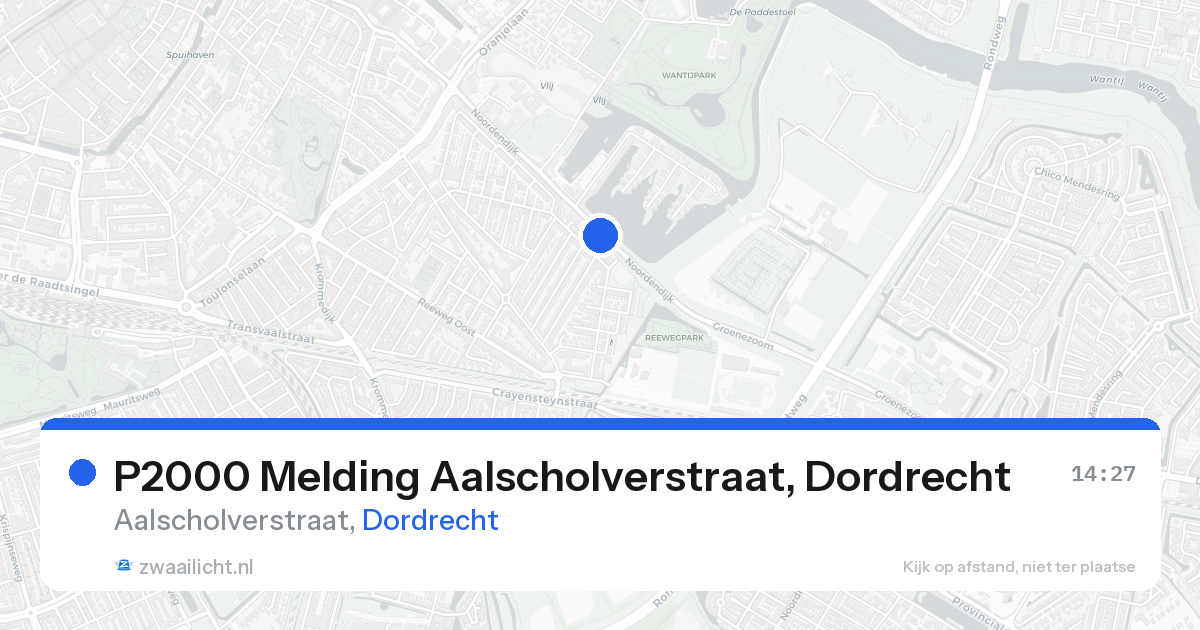 P2000 Melding Aalscholverstraat, Dordrecht — 15 aug 2026