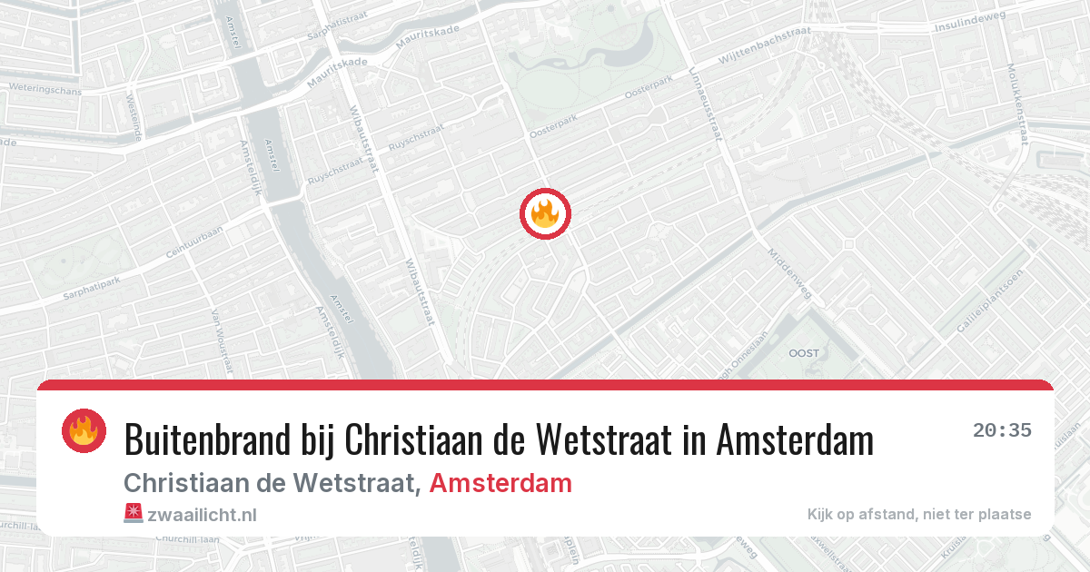 Buitenbrand bij Christiaan de Wetstraat in Amsterdam — 8 jun 2026