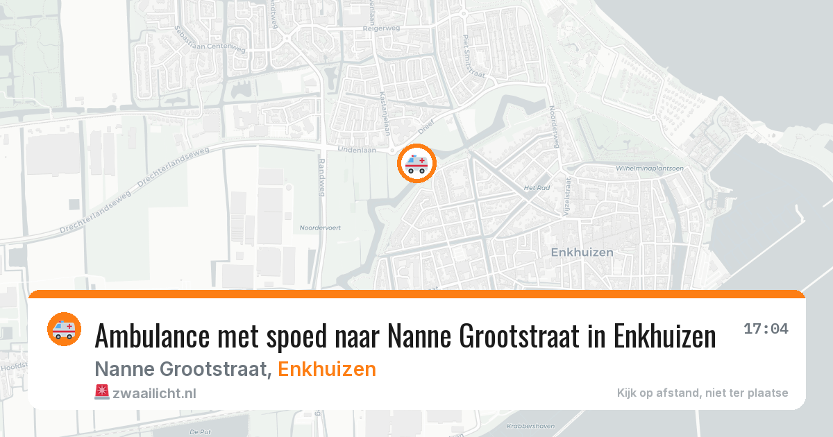 Ambulance met spoed naar Nanne Grootstraat in Enkhuizen — 11 aug 2026