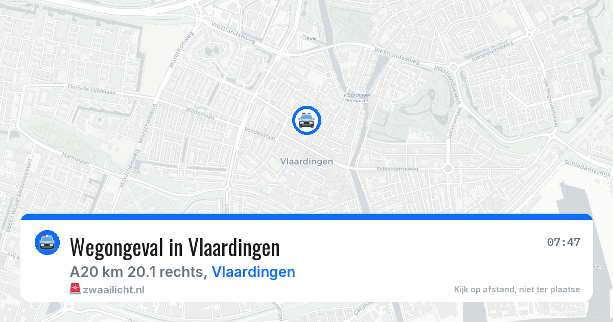 Wegongeval in Vlaardingen — 17 jun 2026