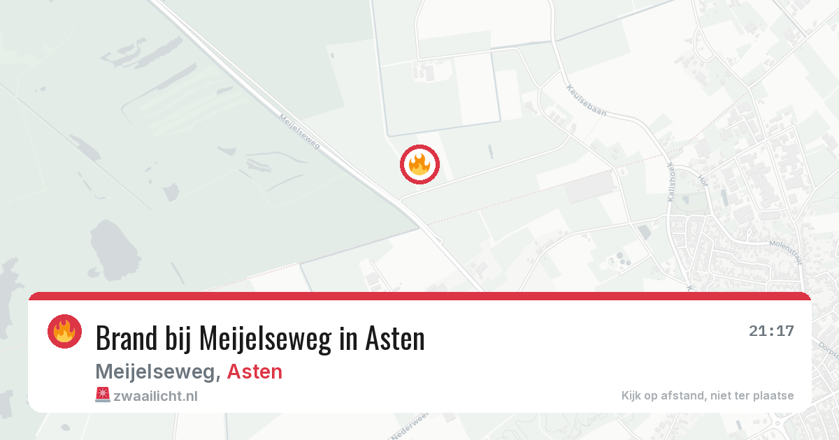Brand bij Meijelseweg in Asten — 22 jul 2026