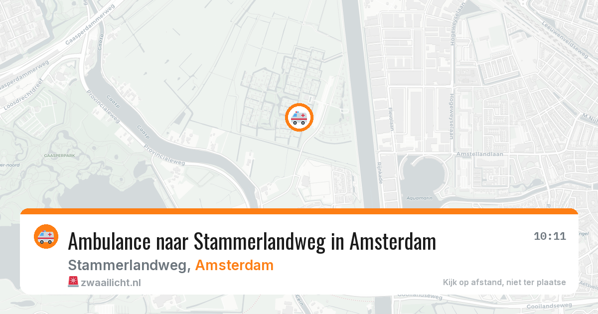 Ambulance naar Stammerlandweg in Amsterdam — 12 aug 2026