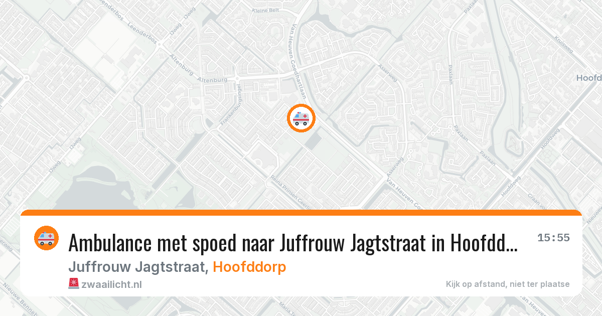 Ambulance met spoed naar Juffrouw Jagtstraat in Hoofddorp — 1 jul 2026