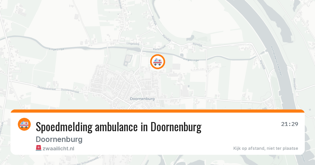 Spoedmelding ambulance in Doornenburg — 12 aug 2026