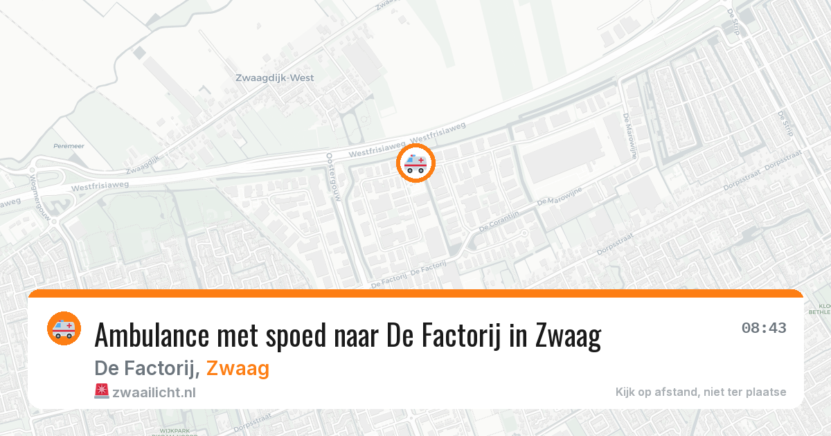 Ambulance met spoed naar De Factorij in Zwaag — 12 feb 2026
