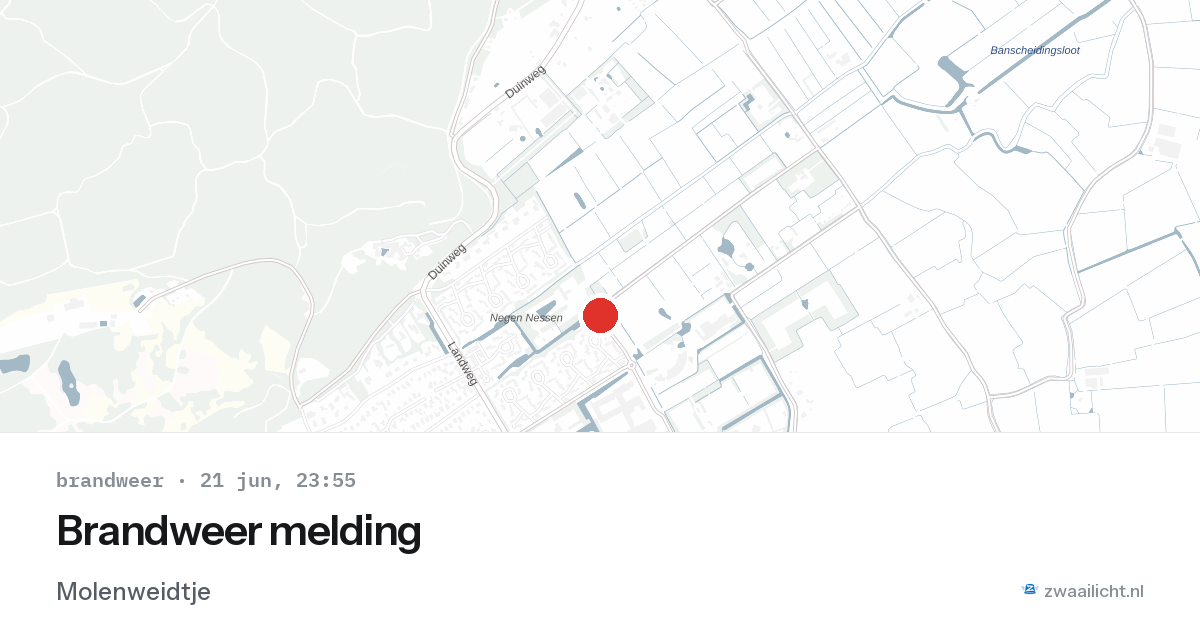 Brandweer melding — 21 jun 2026