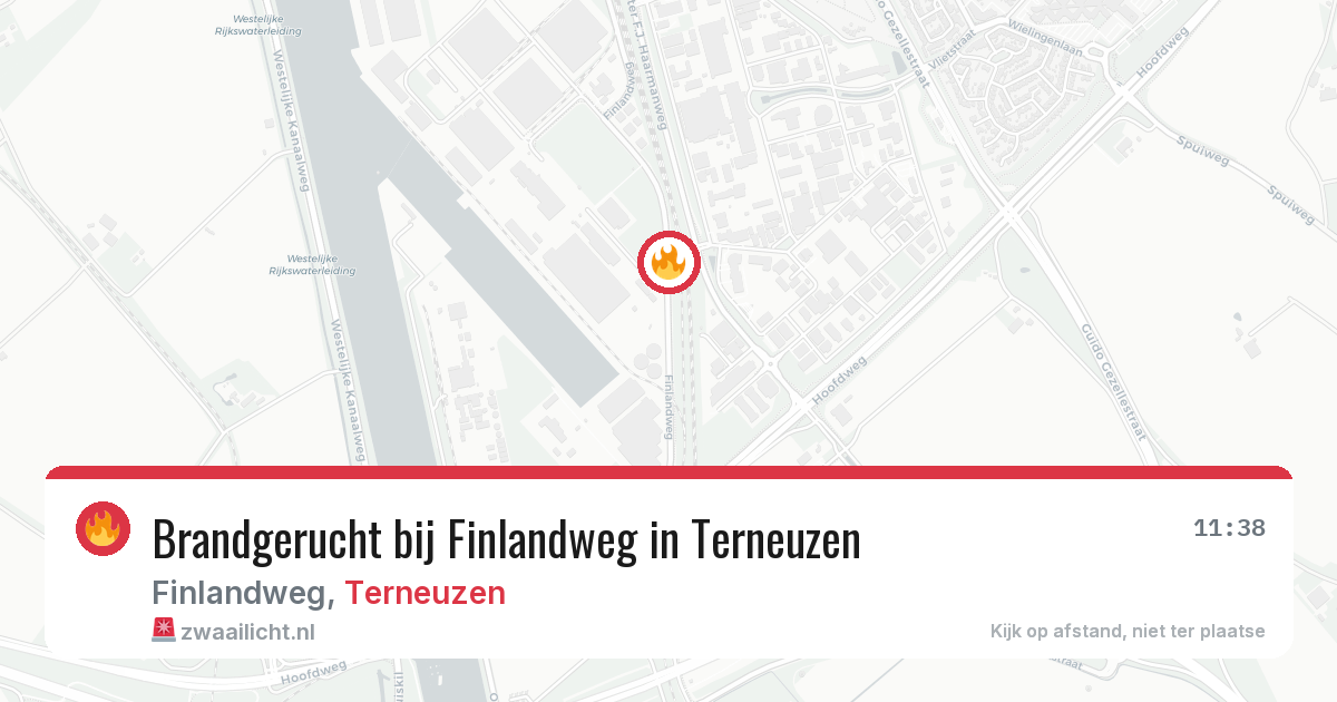 Brandgerucht bij Finlandweg in Terneuzen — 7 aug 2026