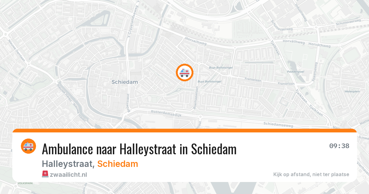 Ambulance naar Halleystraat in Schiedam — 8 jul 2026