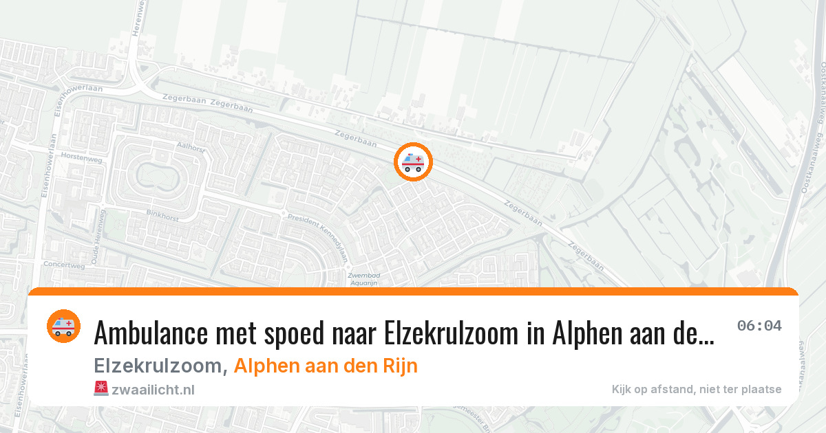 Ambulance met spoed naar Elzekrulzoom in Alphen aan den Rijn — 17 apr 2026