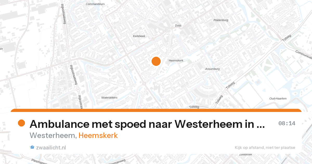 Ambulance met spoed naar Westerheem in Heemskerk — 28 aug 2026