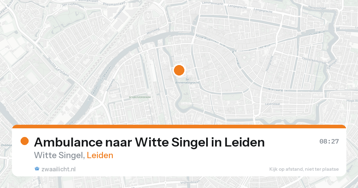 Ambulance naar Witte Singel in Leiden — 21 aug 2026