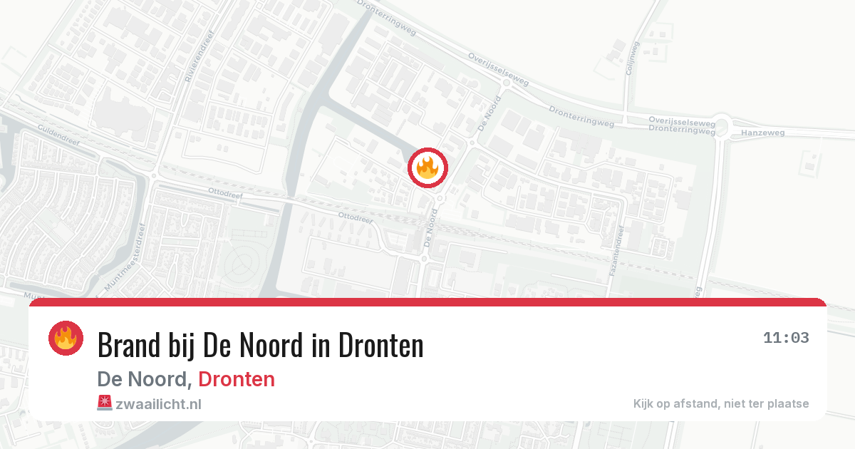 Brand bij De Noord in Dronten — 7 mei 2026