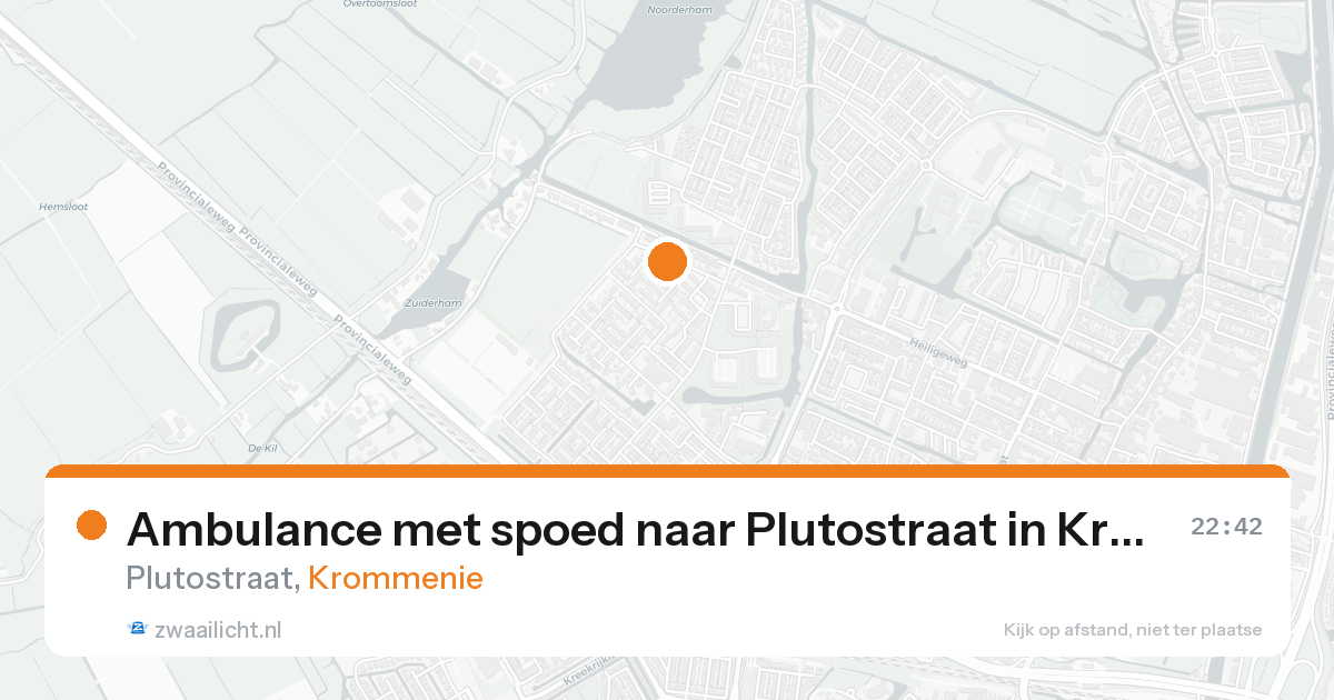 Ambulance met spoed naar Plutostraat in Krommenie — 19 mei 2026