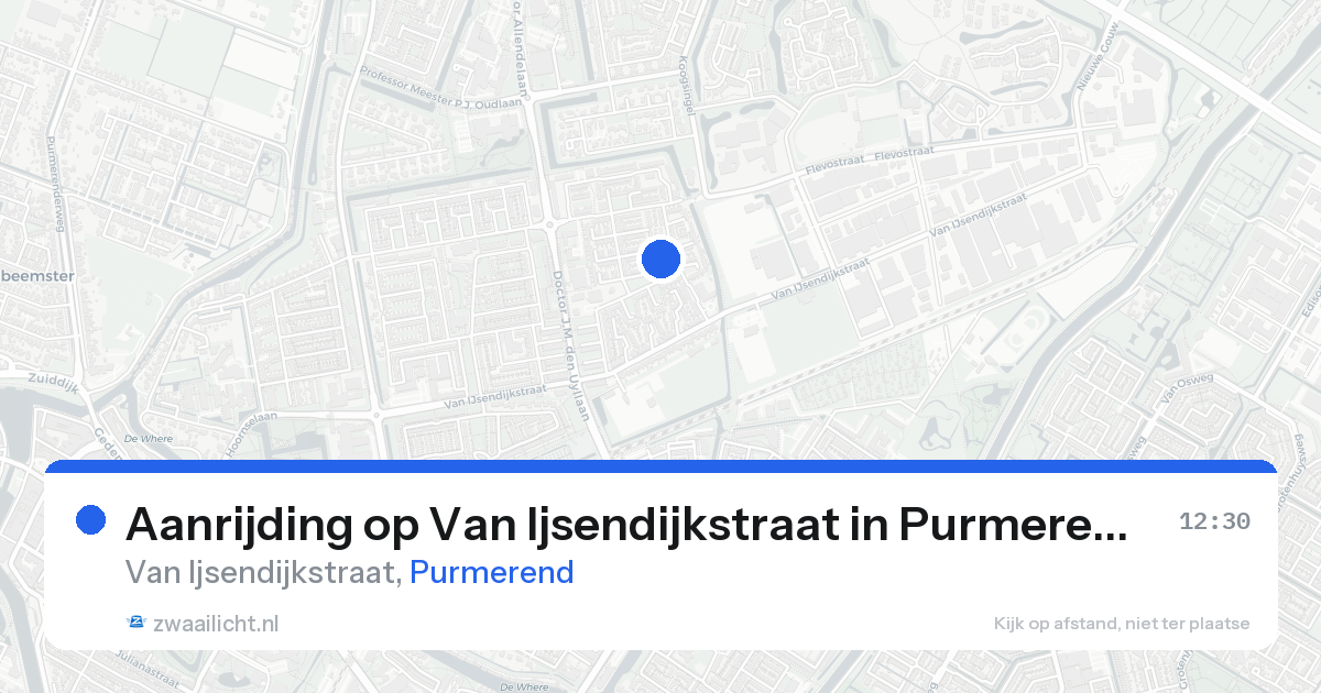 Aanrijding op Van Ijsendijkstraat in Purmerend — 19 mei 2026