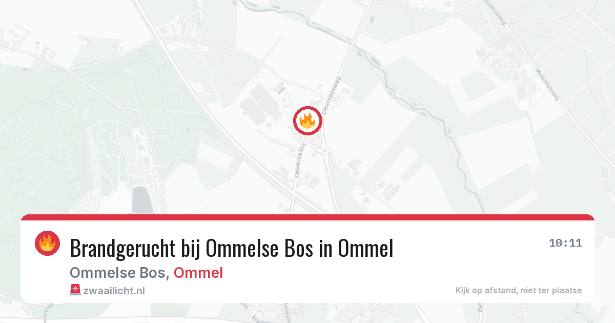 Brandgerucht bij Ommelse Bos in Ommel — 6 mrt 2026