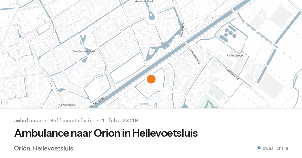Ambulance naar Orion in Hellevoetsluis — 1 feb 2026