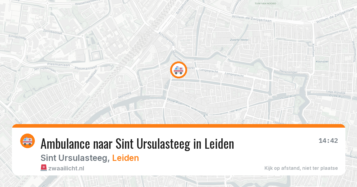 Ambulance naar Sint Ursulasteeg in Leiden — 6 apr 2026