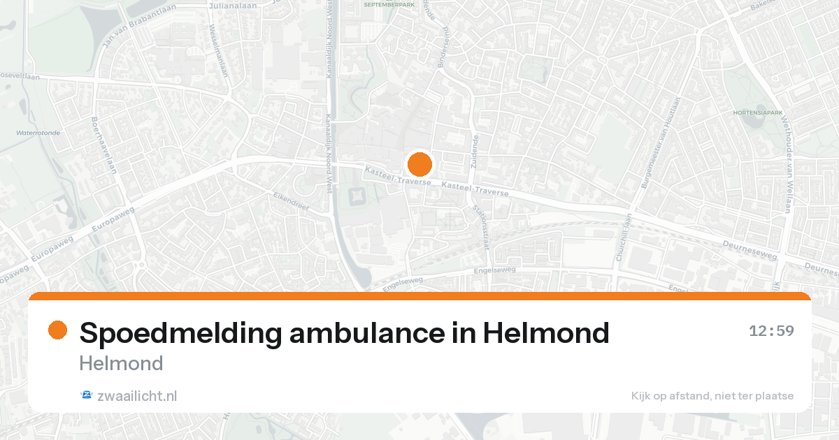 Spoedmelding ambulance in Helmond — 15 aug 2026