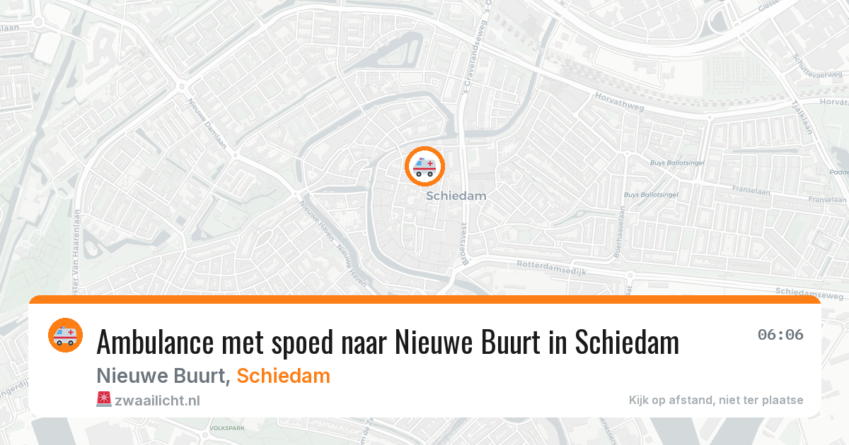 Ambulance met spoed naar Nieuwe Buurt in Schiedam — 31 jul 2026