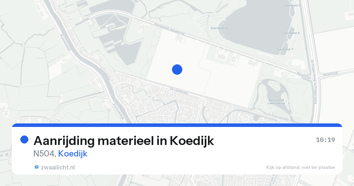 Aanrijding materieel in Koedijk — 16 aug 2026