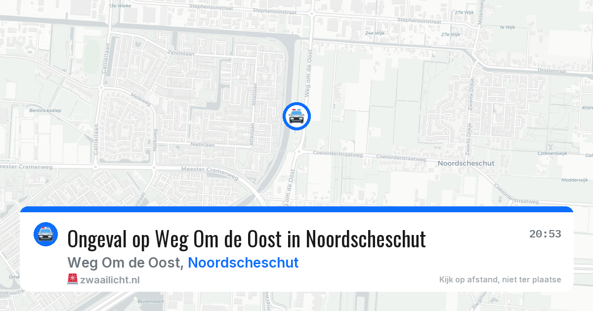 Ongeval op Weg Om de Oost in Noordscheschut — 11 mrt 2026