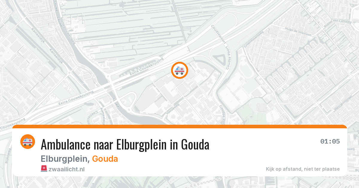 Ambulance naar Elburgplein in Gouda — 20 apr 2026