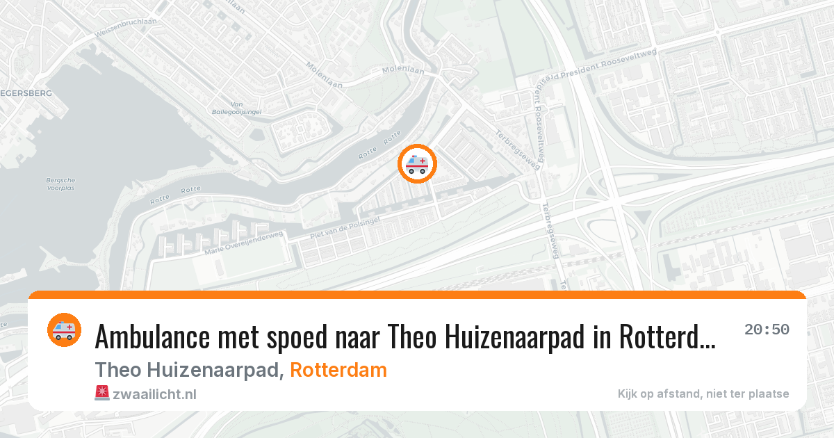 Ambulance met spoed naar Theo Huizenaarpad in Rotterdam — 25 mei 2026