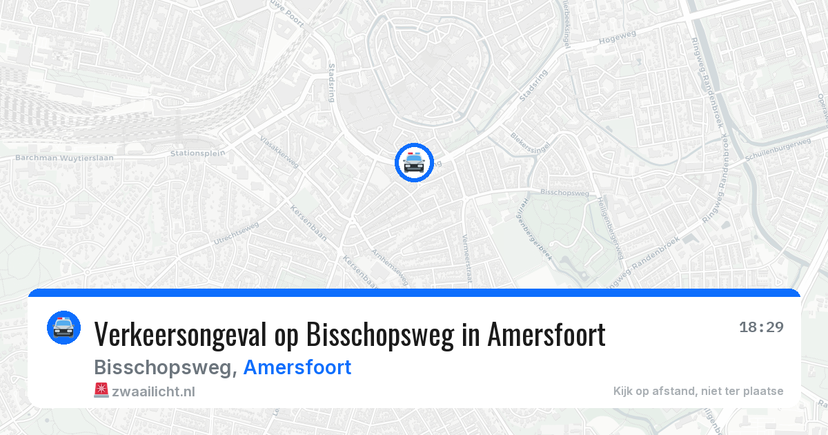 Verkeersongeval op Bisschopsweg in Amersfoort — 15 mei 2026